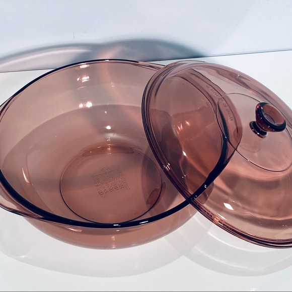 PYREX Amethyst Cranberry Purple Casserole And Bowl Set Of 3 - Picture 6 of 16